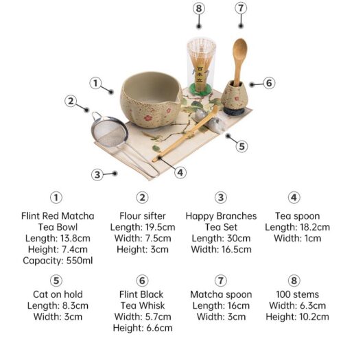Japanese Matcha Tea Set 2-8PC